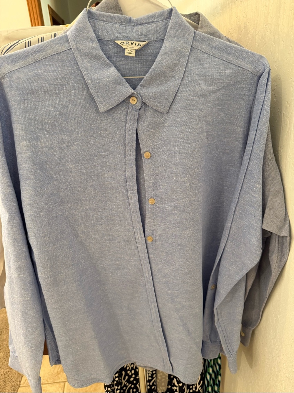 Orvis Light Blue Long-Sleeve Button-Down Shirt